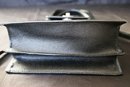 Bulgari Designer Dark Black Leather Handbag