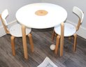 Lily & River Little Creator Chic & Modern White Laminated Kids Table & 2 Chairs