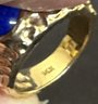 14K YG Open Modern Design Sapphire Ring - Size 4.