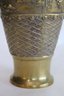 Stunning Vintage Japanese Embossed Brass Vase With Traditional Scenery 12' Tall