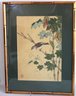 Asian Print By P. Chan With Stamp In A Matted Bamboo Style Frame