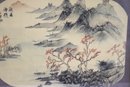 2 Vintage Prints, Chinese Venice? Smaller Mountain Scenery On Silk Fabric