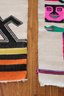 2 Wool Woven Wall Hangings, Fun Colored Piece