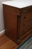 Vintage Empire Style Dresser With A Beveled Marble Top