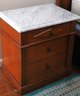Vintage Empire Style Nightstand With A Marble Top