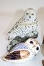 Collection Of Birds Includes Snowy Owl From The Majestic Owls Of The Night By Maruri, Royal Crown Derby.