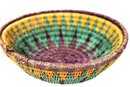 Vintage Hand Carved New Mexican Gourd With A Beautiful Handwoven Bowl