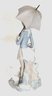 Lladro Porcelain Figurine Girl With Umbrella And Geese