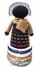 Hand Carved Traditional African Turkana Wood Doll With Beaded Accents