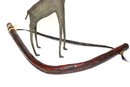 Vintage Metal Statue Of A Wild Animal With Bow