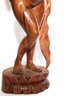 Sensuously Carved Wooden Figure Of Nude Woman On Lotus Flower Base