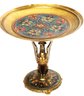 Antique French Bronze & Enamel Compote By F. Barbedienne Foundry