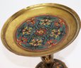 Antique French Bronze & Enamel Compote By F. Barbedienne Foundry
