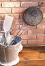 Rustic Fireplace Accessories Include A Coal Bucket & More As Pictured