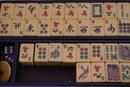 Vintage Bakelite Mah Jong Set With 152 Pieces In Richly Mellowed Colors & Original Box