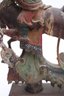 Pair Of Vintage Carved Wood & Painted Monkey God Warriors On Horseback