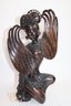Exotic Carved Wood Balinese Dancer Goddess With Exquisite Detailing Signed On Bottom  18.5 Inches Tall