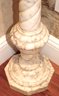 Diminutive Carved Marble Column Pedestal With Spiral Shape