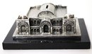 Sterling Silver 925 Stamped Tzedakah Box In The Shape Of A Synagogue