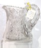 Beautiful Antique American Cut Crystal Water Pitcher & Tall Cut Crystal Vase