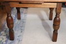 Vintage Oak Wood English Pub Style Refractory Dining Table
