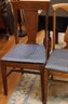 4 Vintage Oak Pegged Wood T- Back Chairs