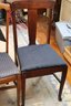 4 Vintage Oak Pegged Wood T- Back Chairs