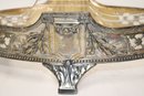 Antique Silver-Plated Biscuit Server & Art Nouveau Style Silver-Plated Centerpiece With Glass Insert