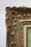 Still Life Painting Of Exuberant Floral Display & Chalice Cup Signed Elvira In Carved Giltwood Frame