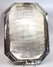 Refined & Beautiful Lg Sterling Silver Tray W/ Ball Edge Trim Approx Weighs 62.67 OZT