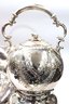 Two Lovely Pieces Of Decorative Etched Silver Plate With Teapot On Stand & Gracious Antique Bowl