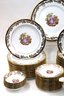 Set Of Porcelain Dinnerware By Selbman Weiden Bavaria Germany With Romantic Couples & Gold Trim