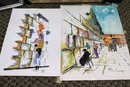 Lot Of 4 Artwork Depicting The Western Wall, King Of The Universe & Jerusalem Chant