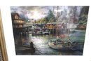 Framed Print Of Sailboat & Harborside By Nicky Boehme