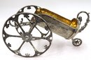 Highly Detailed 900 Silver Wine Bottle Holder In The Shape Of A Wagon Approx. Wt 42.15 Ozt.
