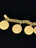 14K YG Vintage 7 Inch Charm Bracelet With 7 Charms