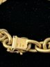 14K YG 8 Inch Hollow Mixed Link Bracelet Made In Italy