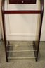Mahogany Toned Wood, Valet With Hanger And Jewelry Storage