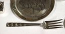 Collection Of Sterling Pieces With Sabbath Plate, American Bicentennial Plate, Serving Fork & More