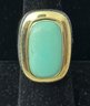 David Yurman 18 K/.925 Waverly Turquoise Ring Size 6.25
