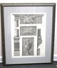 Framed Architectural, Print, Featuring Columns And Urns With Mythical Creatures
