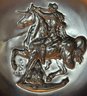 Sterling Silver Collector Plate: Bugler On Unicorn - Lincoln Mint 1971 7.26 OZT