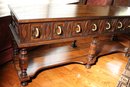 Monarch Fine Furniture For Century Gorgeous Carved Wood Console With A Plank Style Surface