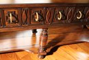 Monarch Fine Furniture For Century Gorgeous Carved Wood Console With A Plank Style Surface