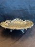 Sterling Silver Ornate Footed Oval Dish W/ Scroll Detail - George W Shiebler & Co.