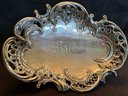 Sterling Silver Ornate Footed Oval Dish W/ Scroll Detail - George W Shiebler & Co.