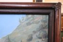Very Large Artwork Of California Gold Rush Miners Digging For Gold In Mountain Landscape In Amazing Doubl