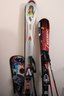 Two Pairs Of Skis With L K2 Apache Outlaw 167 Cm & Atomic 152 Cm With Poles & Bindings & Freeride -110 Sn