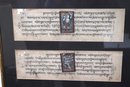 Vintage Traditional Handwritten Rigveda Sanskrit Hymns In Frame