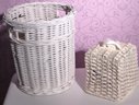 Home Accessories Include A Hamper, Wastebasket And Tissue Box Holder